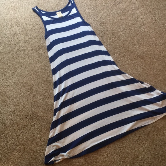 Faded Glory blue striped tank dress size small. - Picture 2 of 7